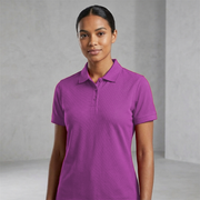 Poly Cotton Fabric Women Polo T-Shirt