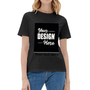 Womens Cotton Front & Back Printing T Shirt