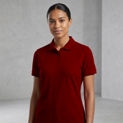 Poly Cotton Fabric Women Polo T-Shirt
