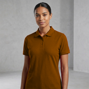 Poly Cotton Fabric Women Polo T-Shirt