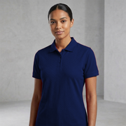 Poly Cotton Fabric Women Polo T-Shirt