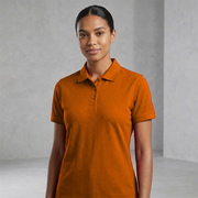 Poly Cotton Fabric Women Polo T-Shirt