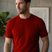 Men Single Jersey Round Neck T-Shirts