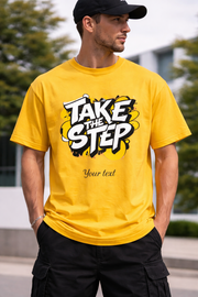 Unisex Oversized Half Sleeve Cotton T-Shirt - Drop Shoulder Crew Neck