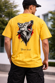 Unisex Oversized Half Sleeve Cotton T-Shirt - Drop Shoulder Crew Neck