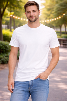 Custom Men Round Neck T-Shirt – Premium Cotton Personalized Printing | The Right Mill