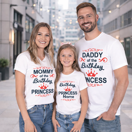 Daddy Mommy & Birthday Princess T-Shirts