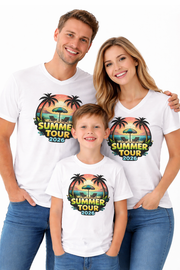 Matching Family V-Neck T-Shirts - Custom Coordinated Cohesive Set