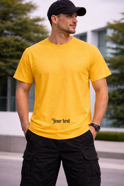 Men's Solid Slim Fit Crew Neck T-Shirt - Tailored Cotton Casual Tee