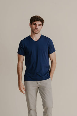 Custom Men's V-Neck T-Shirt - Personalized Printed Cotton Tee