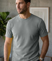 Men's Premium Dot Knit Round Neck T-Shirt