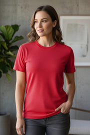 Women's Premium Dot Knit Round Neck T-Shirt