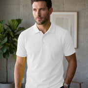 Men's Dot Knit Fabric Polo T-Shirt
