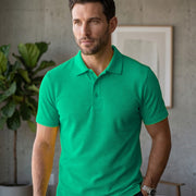 Men's Dot Knit Fabric Polo T-Shirt