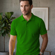 Men's Dot Knit Fabric Polo T-Shirt