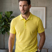 Men's Dot Knit Fabric Polo T-Shirt