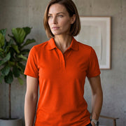 Women's Dot Knit Fabric Polo T-Shirt
