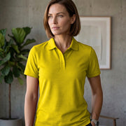 Women's Dot Knit Fabric Polo T-Shirt