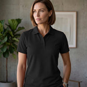 Women's Dot Knit Fabric Polo T-Shirt