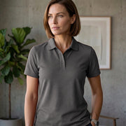 Women's Dot Knit Fabric Polo T-Shirt