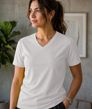 Women's Premium Dot Knit V Neck T-Shirt