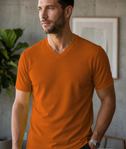 Men's Premium Dot Knit V Neck T-Shirt