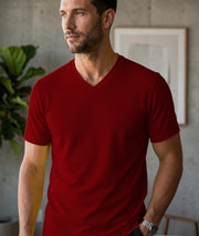 Men's Premium Dot Knit V Neck T-Shirt
