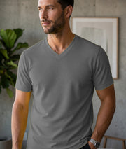 Men's Premium Dot Knit V Neck T-Shirt