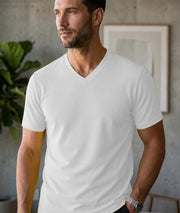 Men's Premium Dot Knit V Neck T-Shirt