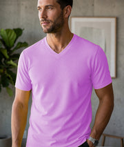 Men's Premium Dot Knit V Neck T-Shirt