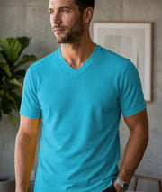 Men's Premium Dot Knit V Neck T-Shirt