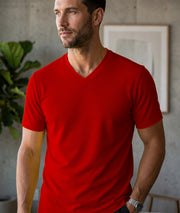 Men's Premium Dot Knit V Neck T-Shirt