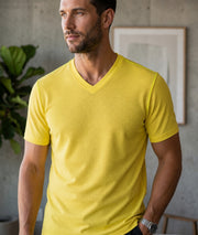 Men's Premium Dot Knit V Neck T-Shirt