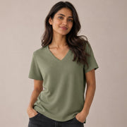 Women's Mars Fabric V-Neck T-Shirt