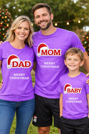 Cute Family Matching Shirts - Dad Mom Baby Edition Coordinated Clothes Set