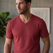 Poly Cotton Men V Neck T-Shirt