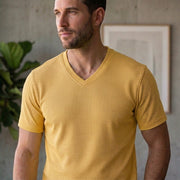 Poly Cotton Men V Neck T-Shirt