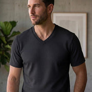 Poly Cotton Men V Neck T-Shirt