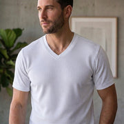 Poly Cotton Men V Neck T-Shirt