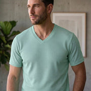 Poly Cotton Men V Neck T-Shirt
