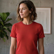 Poly Cotton Women Round Neck T-Shirt