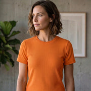 Poly Cotton Women Round Neck T-Shirt