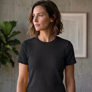 Poly Cotton Women Round Neck T-Shirt