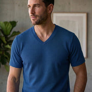 Men Single Jersey Fabric V-Neck T-Shirts