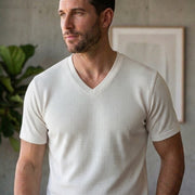 Men Single Jersey Fabric V-Neck T-Shirts