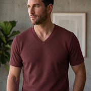 Men Single Jersey Fabric V-Neck T-Shirts