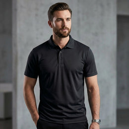 Inside Cotton Outside Polyester Fabric Men Polo T-Shirt
