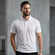 Inside Cotton Outside Polyester Fabric Men Polo T-Shirt