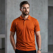 Inside Cotton Outside Polyester Fabric Men Polo T-Shirt