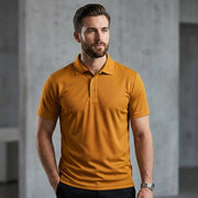 Inside Cotton Outside Polyester Fabric Men Polo T-Shirt